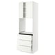 SEKTION High cab f oven w 3 drawers/2 doors, white/Vallstena white, 30x24x90 "