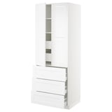 SEKTION High cab w 2 drs/3 fronts/5 drawers, white/Axstad matt white, 30x24x80 "