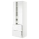SEKTION High cab w 2drs/2 fronts/4 drawers, white/Axstad matt white, 30x24x90 "