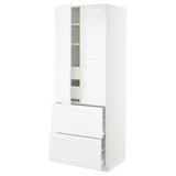SEKTION High cab w 2drs/2 fronts/4 drawers, white/Axstad matt white, 30x24x80 "