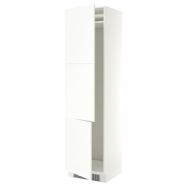 SEKTION High cabinet for fridge/freezer, white/Aspudden matt white, 24x24x90 "