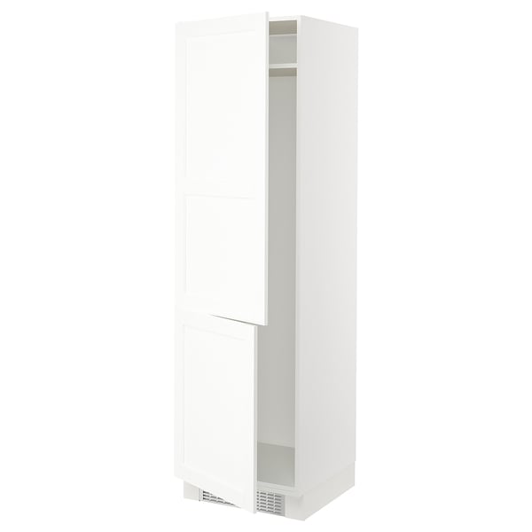 SEKTION High cabinet for fridge/freezer, white Enköping/white wood effect, 24x24x80 "
