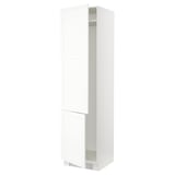 SEKTION High cabinet for fridge/freezer, white Enköping/white wood effect, 24x24x90 "