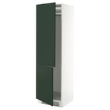 SEKTION High cabinet for fridge/freezer, white/Havstorp deep green, 24x24x80 "