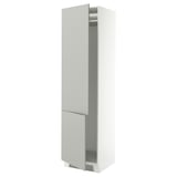 SEKTION High cabinet for fridge/freezer, white/Havstorp light gray, 24x24x90 "