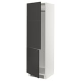 SEKTION High cabinet for fridge/freezer, white/Nickebo matt anthracite, 24x24x80 "