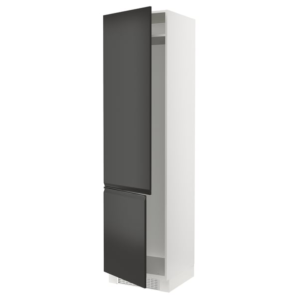 SEKTION High cabinet for fridge/freezer, white/Upplöv matt anthracite, 24x24x90 "