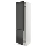 SEKTION High cabinet for fridge/freezer, white/Upplöv matt anthracite, 24x24x90 "