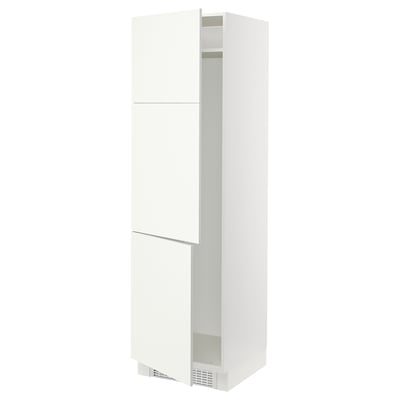 SEKTION High cabinet for fridge/freezer, white/Vallstena white, 24x24x80 "