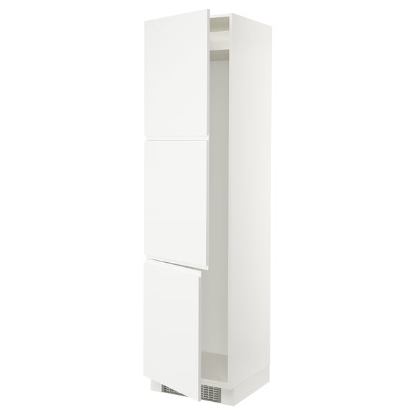 SEKTION High cabinet for fridge/freezer, white/Voxtorp matt white, 24x24x90 "