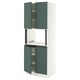 SEKTION High cabinet for micro w 4 doors, white/Aspudden dark gray-green, 30x24x80 "