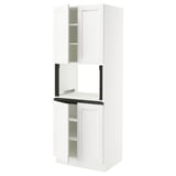 SEKTION High cabinet for micro w 4 doors, white Enköping/white wood effect, 30x24x80 "