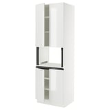 SEKTION High cabinet for micro w 4 doors, white/Ringhult white, 30x24x90 "