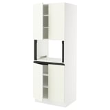 SEKTION High cabinet for micro w 4 doors, white/Vallstena white, 30x24x80 "