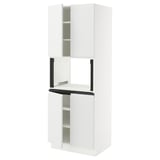 SEKTION High cabinet for micro w 4 doors, white/Voxtorp matt white, 30x24x80 "
