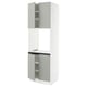 SEKTION High cabinet for oven w 4 doors, white/Havstorp light gray, 30x24x90 "