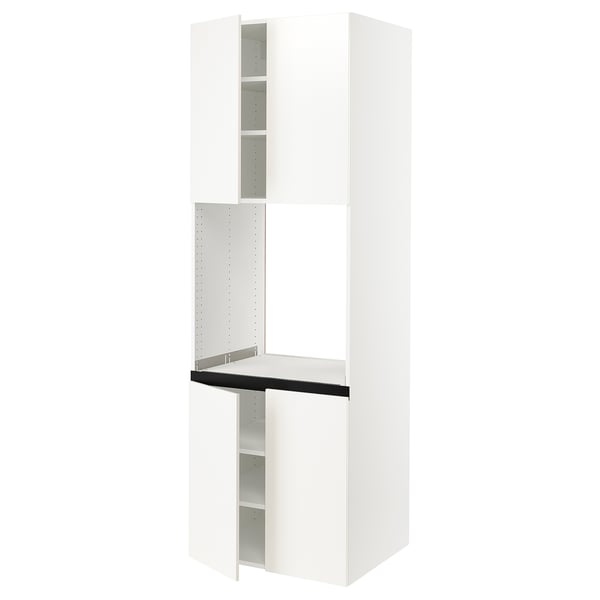 SEKTION High cabinet for oven w 4 doors, white/Veddinge white, 30x24x90 "