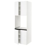 SEKTION High cabinet for oven w 4 doors, white/Voxtorp matt white, 30x24x90 "