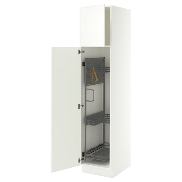 SEKTION High cabinet/pull-out int fittings, white/Aspudden matt white, 18x24x80 "
