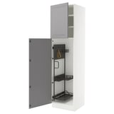 SEKTION High cabinet/pull-out int fittings, white/Bodbyn gray, 24x24x90 "