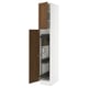 SEKTION High cabinet/pull-out int fittings, white Enköping/brown walnut effect, 15x24x90 "