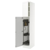 SEKTION High cabinet/pull-out int fittings, white Enköping/white wood effect, 18x24x90 "