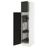 SEKTION High cabinet/pull-out int fittings, white/Nickebo matt anthracite, 18x24x80 "