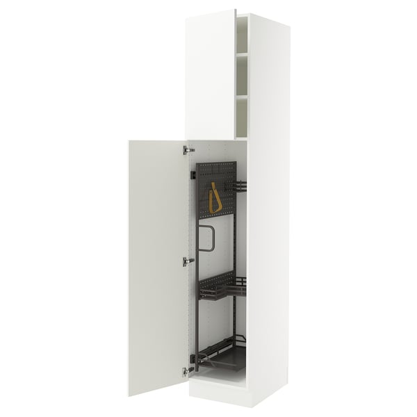 SEKTION High cabinet/pull-out int fittings, white/Ringhult white, 18x24x90 "
