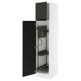 SEKTION High cabinet/pull-out int fittings, white/Upplöv matt anthracite, 18x24x80 "