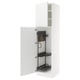 SEKTION High cabinet/pull-out int fittings, white/Voxtorp matt white, 24x24x90 "