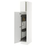 SEKTION High cabinet/pull-out int fittings, white/Voxtorp matt white, 15x24x80 "