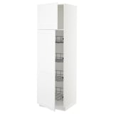 SEKTION High cabinet w door/wire baskets, white/Axstad matt white, 24x24x80 "