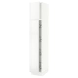 SEKTION High cabinet w door/wire baskets, white/Ringhult white, 15x24x80 "