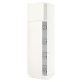 SEKTION High cabinet w door/wire baskets, white/Veddinge white, 24x24x80 "