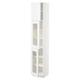SEKTION High cabinet w glass door/2 doors, white/Axstad matt white, 15x15x80 "