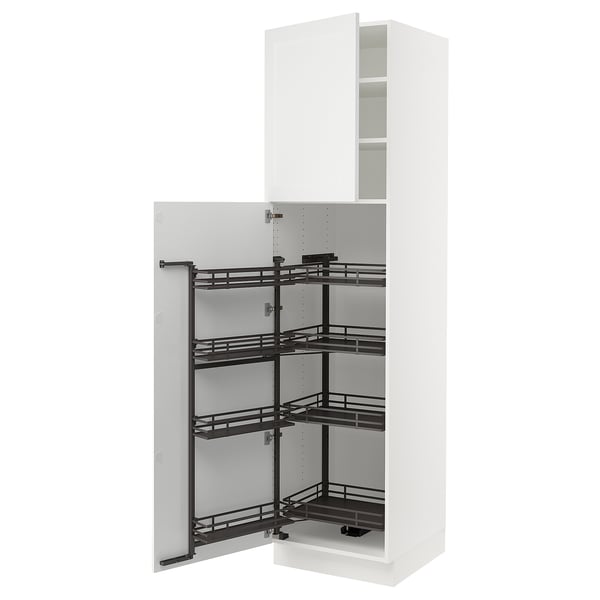 SEKTION High cabinet with pull-out pantry, white/Axstad matt white, 24x24x90 "