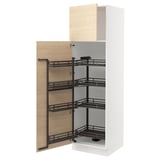 SEKTION High cabinet with pull-out pantry, white Axstad/matte blue, 24x24x80 "
