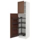 SEKTION High cabinet with pull-out pantry, white Enköping/brown walnut effect, 24x24x90 "