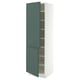 SEKTION High cabinet with shelves/2 doors, white/Aspudden dark gray-green, 24x24x80 "