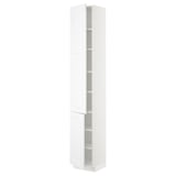 SEKTION High cabinet with shelves/2 doors, white/Axstad matt white, 15x15x90 "