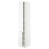 SEKTION High cabinet with shelves/2 doors, white/Axstad matt white, 15x24x90 "