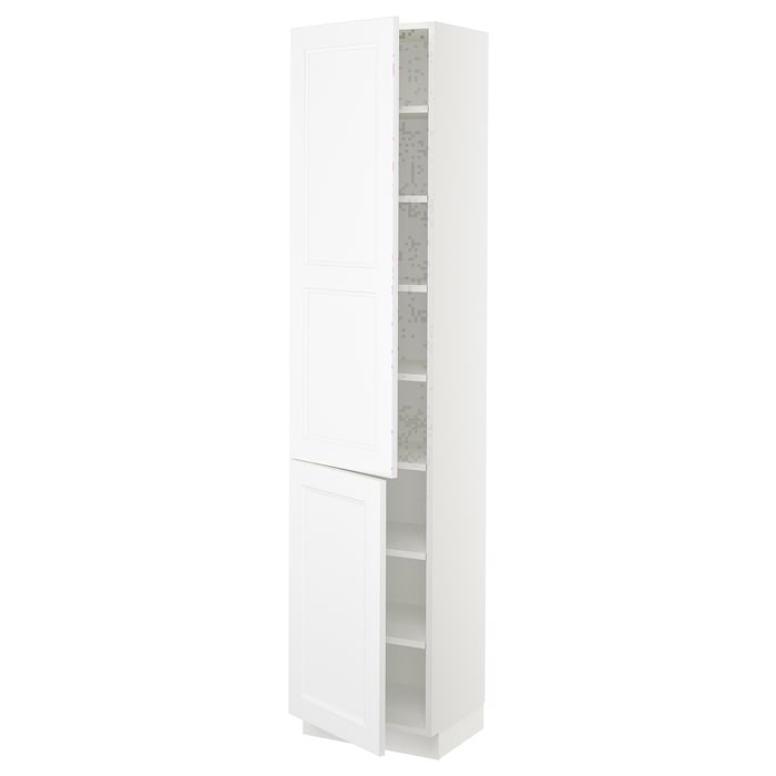 SEKTION high with shelves/2 doors, white/Axstad matt white