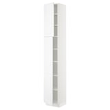 SEKTION High cabinet with shelves/2 doors, white/Axstad matt white, 15x15x90 "