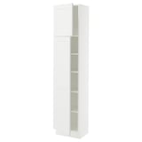 SEKTION High cabinet with shelves/2 doors, white/Axstad matt white, 18x15x80 "