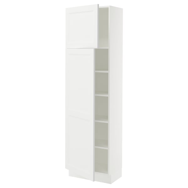 SEKTION High cabinet with shelves/2 doors, white/Axstad matt white, 24x15x80 "