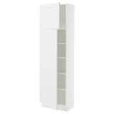 SEKTION High cabinet with shelves/2 doors, white/Axstad matt white, 24x15x80 "