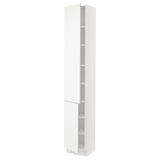 SEKTION High cabinet with shelves/2 doors, white/Vallstena white, 15x15x90 "