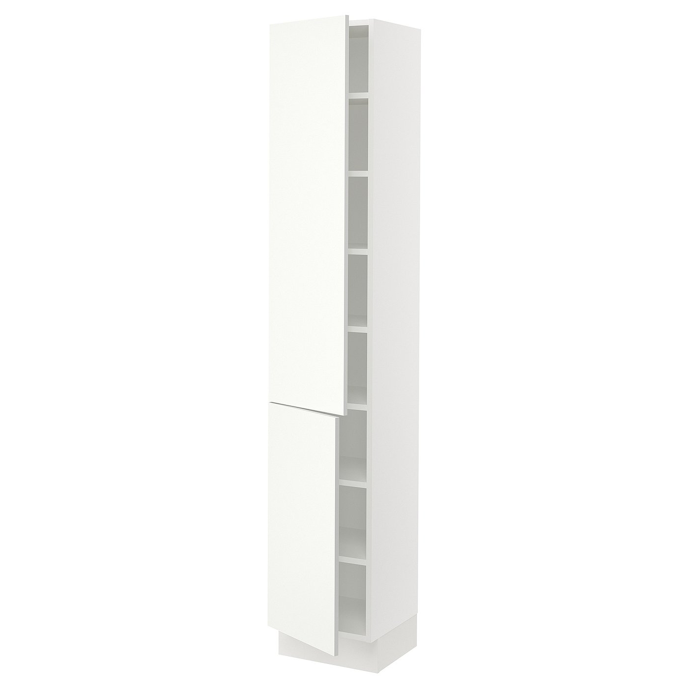 SEKTION high cabinet with shelves/2 doors, white/Vallstena white