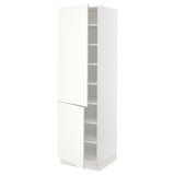 SEKTION High cabinet with shelves/2 doors, white/Vallstena white, 24x24x80 "