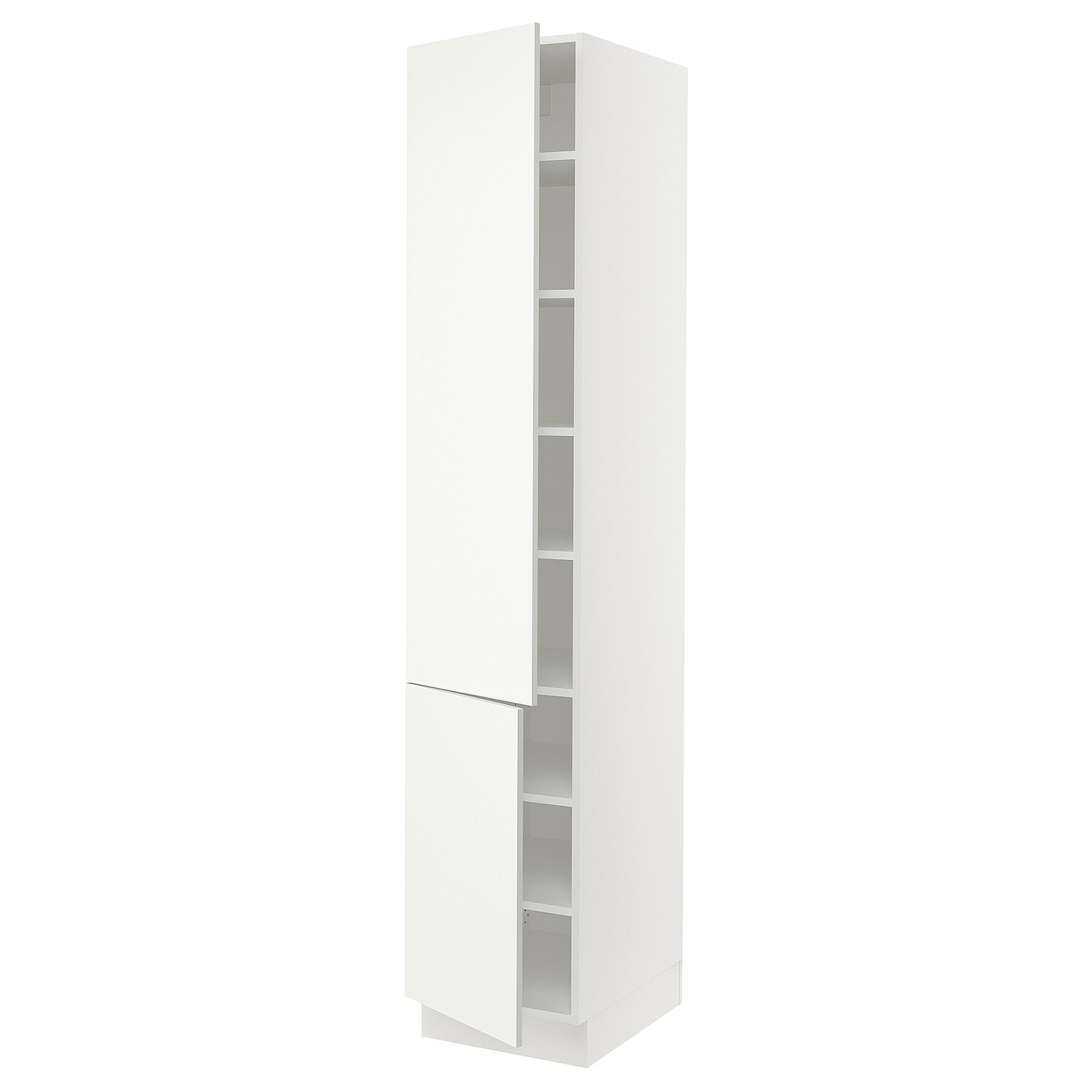 SEKTION high cabinet with shelves/2 doors, white/Vallstena white